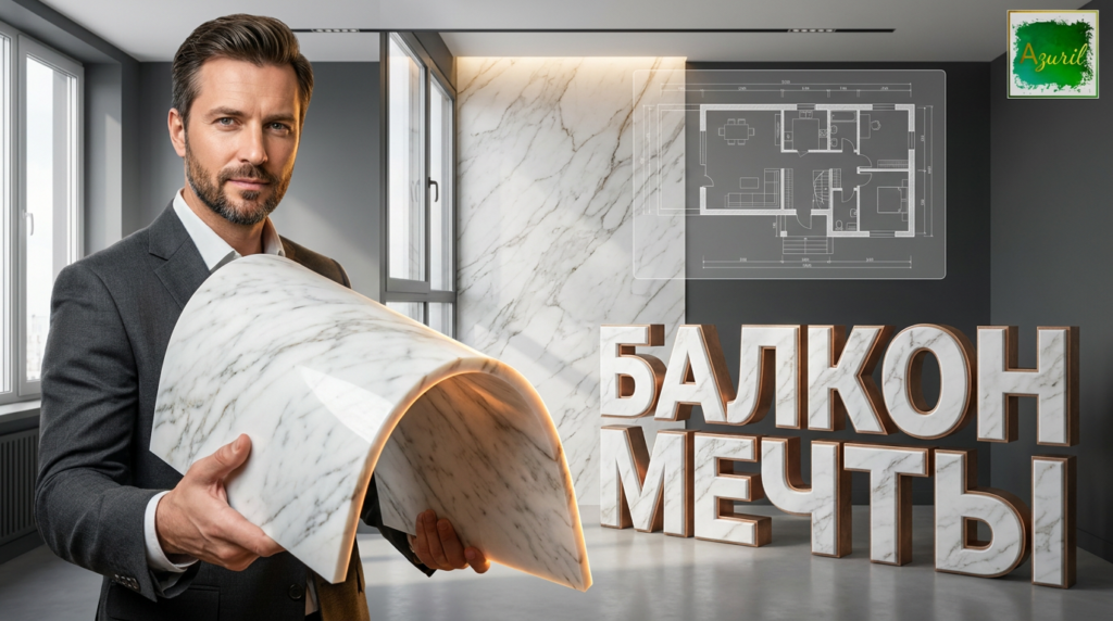 Гибкий мрамор на балконе: пошаговая инструкция для улицы