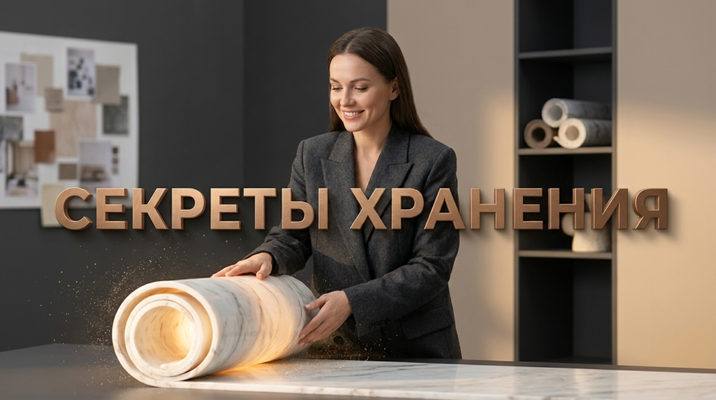 Хранение гибкого мрамора: мифы и рабочие способы для рулонов